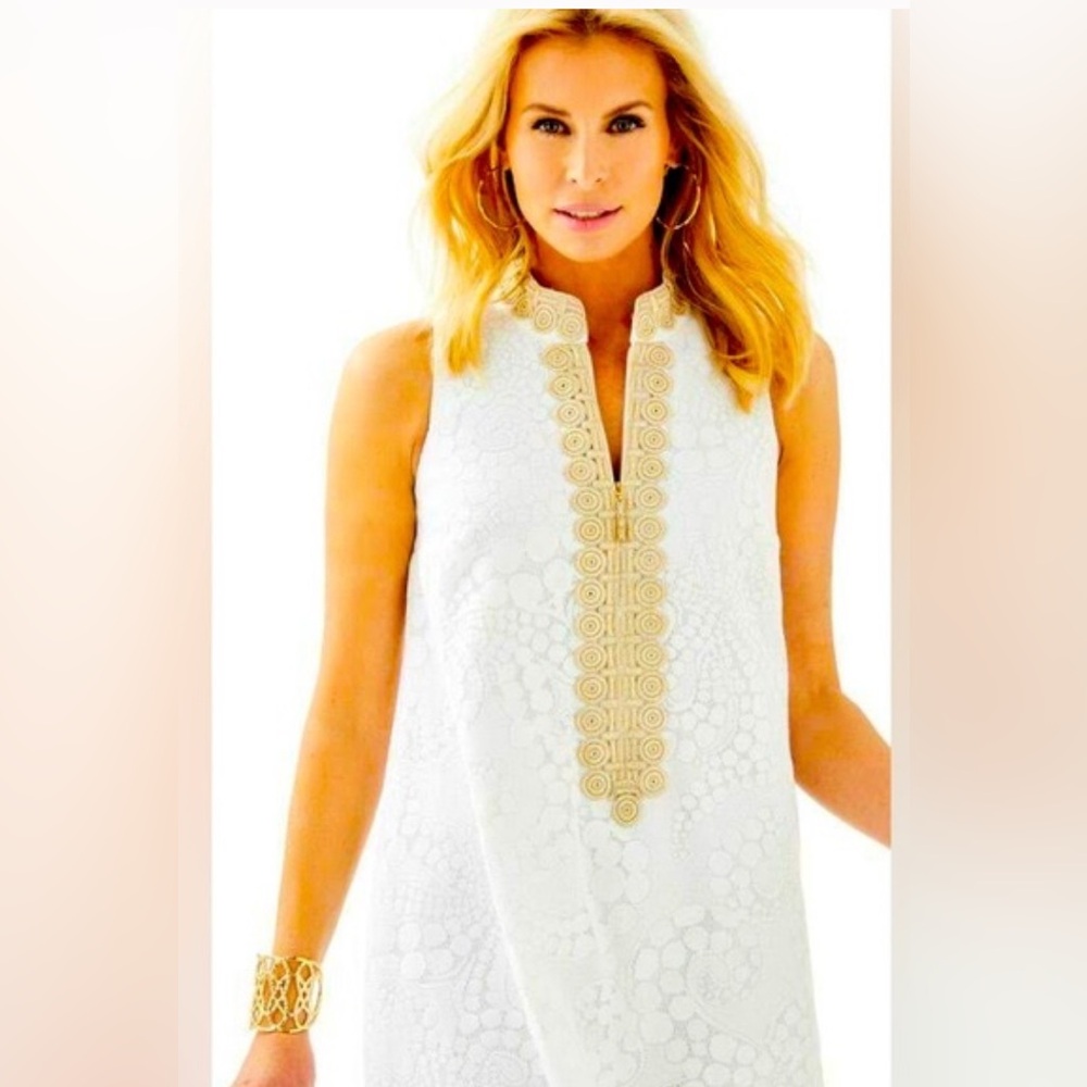 NWT Lilly Pulitzer Jane shift dress in Resort White Mocean Lace